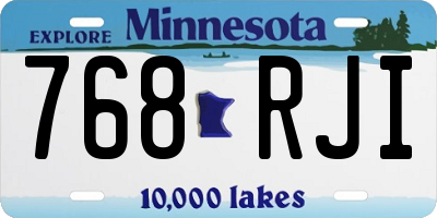 MN license plate 768RJI