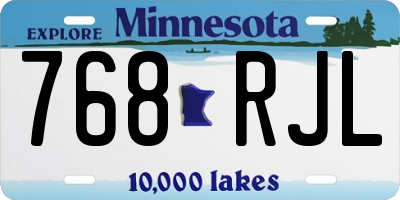 MN license plate 768RJL