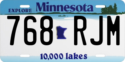 MN license plate 768RJM
