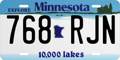 MN license plate 768RJN