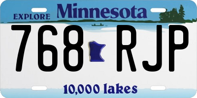 MN license plate 768RJP