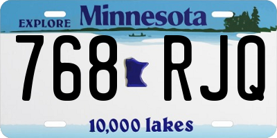 MN license plate 768RJQ