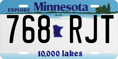 MN license plate 768RJT