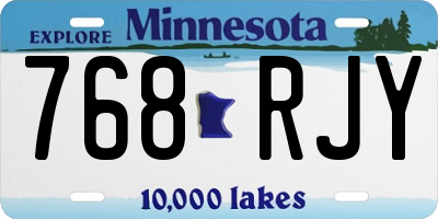 MN license plate 768RJY