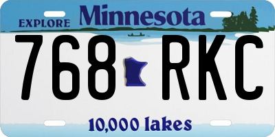 MN license plate 768RKC