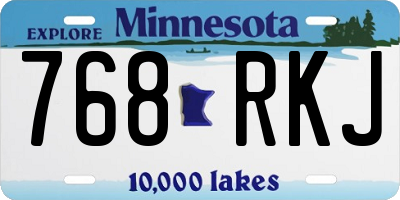 MN license plate 768RKJ
