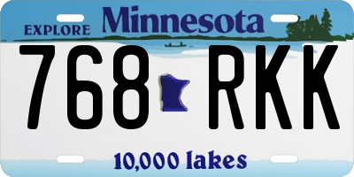 MN license plate 768RKK