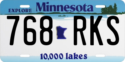 MN license plate 768RKS