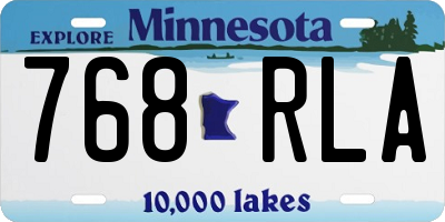MN license plate 768RLA
