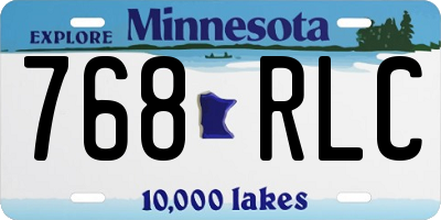 MN license plate 768RLC