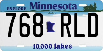 MN license plate 768RLD