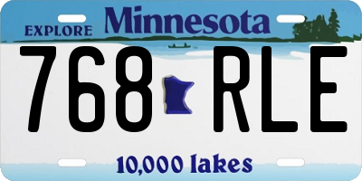 MN license plate 768RLE