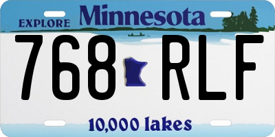 MN license plate 768RLF