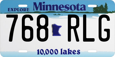 MN license plate 768RLG