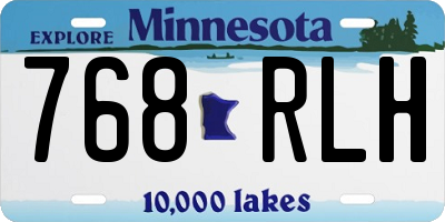 MN license plate 768RLH