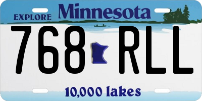 MN license plate 768RLL