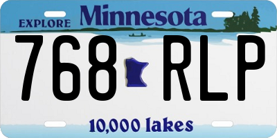 MN license plate 768RLP