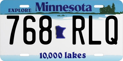 MN license plate 768RLQ