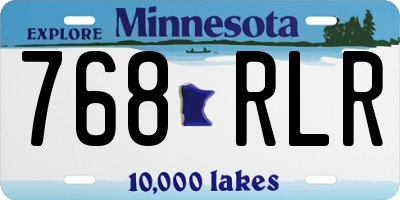 MN license plate 768RLR