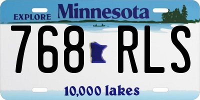 MN license plate 768RLS
