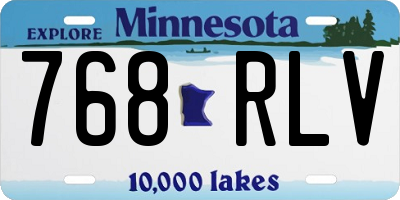MN license plate 768RLV