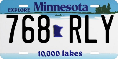 MN license plate 768RLY