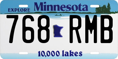 MN license plate 768RMB