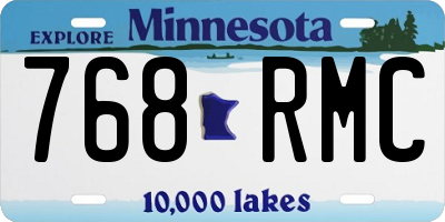 MN license plate 768RMC