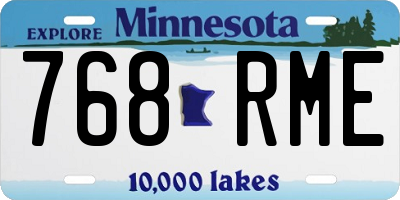 MN license plate 768RME
