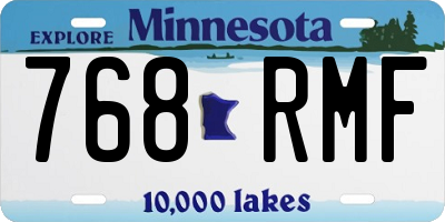 MN license plate 768RMF