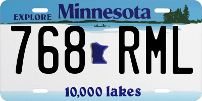 MN license plate 768RML