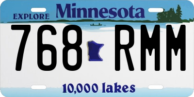 MN license plate 768RMM