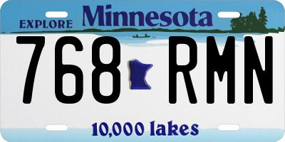 MN license plate 768RMN
