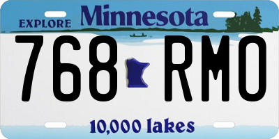 MN license plate 768RMO