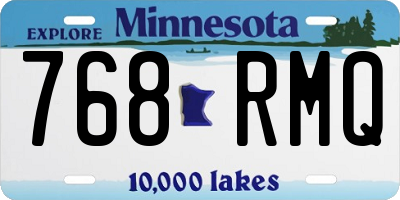 MN license plate 768RMQ