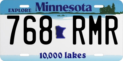 MN license plate 768RMR