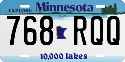 MN license plate 768RQQ