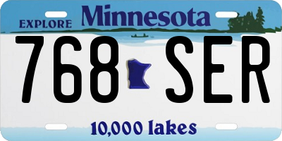 MN license plate 768SER
