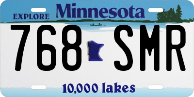 MN license plate 768SMR