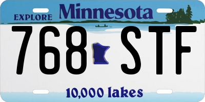 MN license plate 768STF