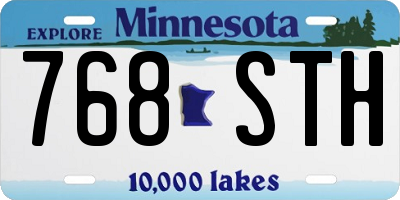 MN license plate 768STH
