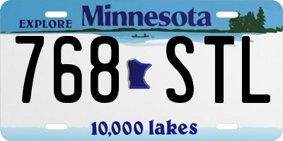 MN license plate 768STL