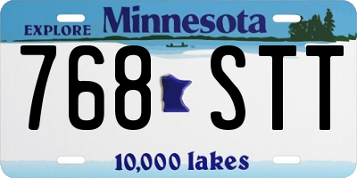 MN license plate 768STT