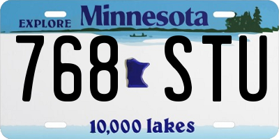 MN license plate 768STU