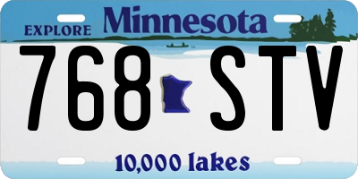 MN license plate 768STV