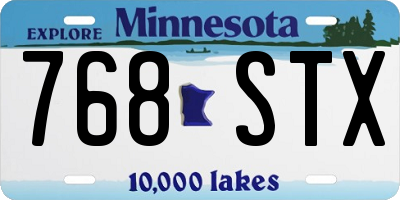 MN license plate 768STX