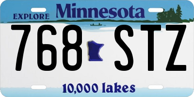 MN license plate 768STZ