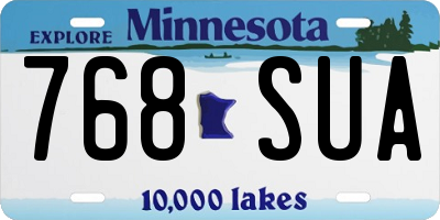 MN license plate 768SUA