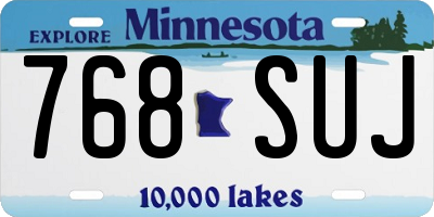MN license plate 768SUJ
