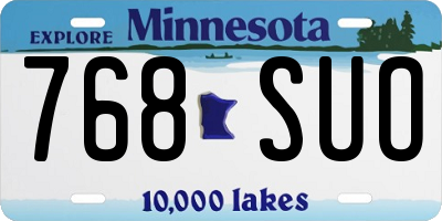 MN license plate 768SUO